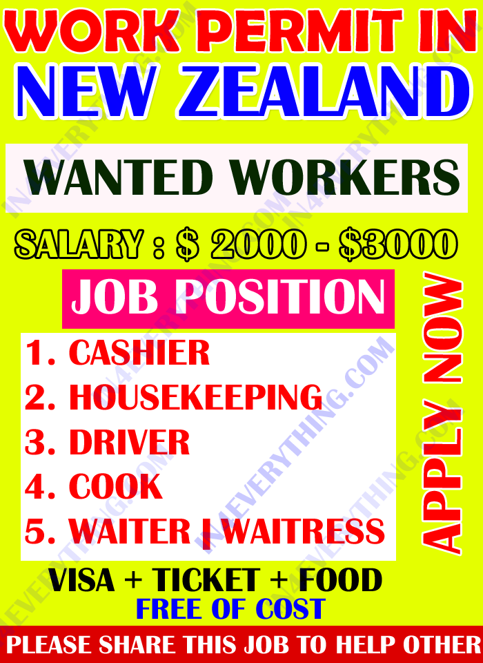 Large Vacancy Open in New Zealand New Update